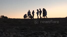 Türkiye: Heartwarming moments: Endangered baby sea turtles embark on perilous voyage to sea