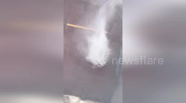 US: Explosive Manhole Erupts Amid Torrential Rainstorm In Chicago Streets