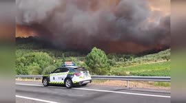Spain: Spanish Civil Guard Responds To Fierce Wildfire In Dozón