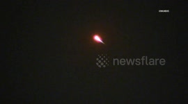 US, Los Angeles: Porter Ranch SpaceX Starlink Launch Over The San Fernando Valley