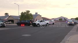 US, Phoenix: Peoria Vehicle Crashes Into Home Causes Large Police Presence
