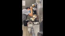 McDonald’s Crew Stacks Five Cones