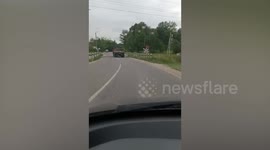 Passenger train smashes into stalled lorry as driver flees