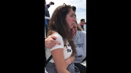 Girl's emotional reaction captures the magic of a dream whale-watching experience