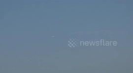 Plane seen crashing into sea during air show in South Africa