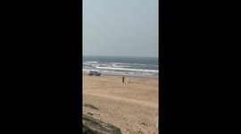 Frantic search for light aircraft pilot who crashed onto beach in South Africa