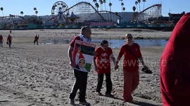 ‘Let Gaza Swim’ protest draws hundreds in California to form 'red line' for Gaza