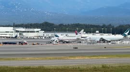 Russian Il-96 aircraft parked in Alaska ahead of Trump-Putin meeting
