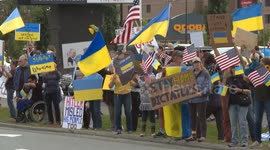 Demonstrators rally in Alaska in support of Ukraine ahead of Trump-Putin summit
