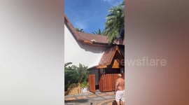 Drunk Russian man 'attacks friends then climbs onto roof and jumps to his death'