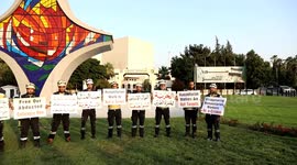 Syrian civil defense holds protests demanding release of abducted volunteer Al-Amarin