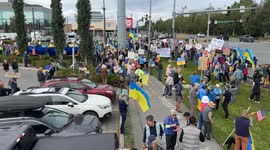 US: Pro-Ukraine demonstrators gather in Alaska ahead of Trump–Putin meeting
