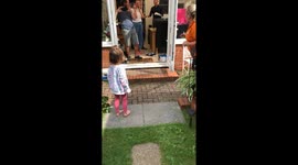 Child’s dream comes true when she meets PJ Masks characters at home