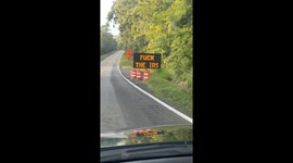 Hacked Road Sign Goes Off the Rails with Profane Message Overnight
