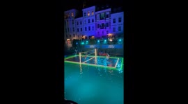 Playing Water Volleyball on Ljubljanica River