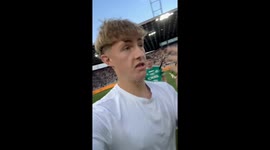 Moment football fan runs onto pitch and takes selfie with Kylian Mbappe