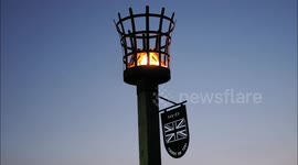 VJ Day 80th anniversary beacon lighting ceremony in Kent, UK
