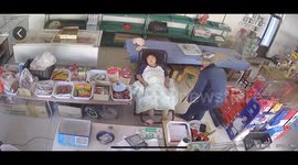 Elderly man’s prank backfires on sleeping shop owner in Hebei, China