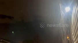 Lightning and heavy rain in North Phoenix, USA