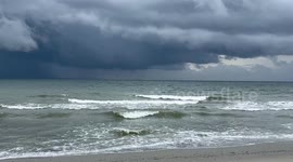 Waterspout spotted just off the coast of Myrtle Beach, South Carolina, USA