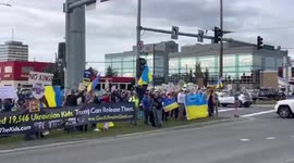 US: A massive pro-Ukraine demonstration took place in Alaska's Anchorage ahead of the Putin-Trump meeting
