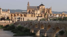 Fire aftermath at historic Cordoba Mosque-Cathedral in Spain