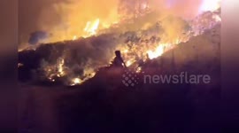Spain: Intense Wildfire Rages In Cangas Del Narcea As Crews Battle Flames