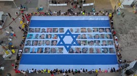 Israel: DRONE - Demonstrators in Tel Aviv demand return of Israelis held in Gaza