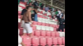 Dangerous behavior of Maccabi Haifa fans after the match against Raków Częstochowa
