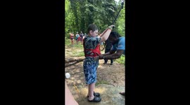 Rope Swing Did Him Dirty