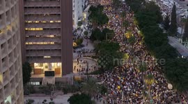 DRONE - Thousands join anti-government general strike protests in Israel