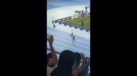 Robot collides with man during track run in Beijing, China