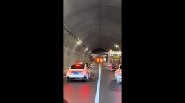 Burning truck explodes in tunnel in Hubei, China