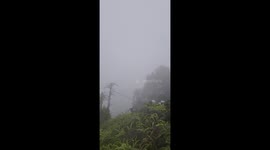 Hurricane Erin at Cerro Punta Summit, Puerto Rico