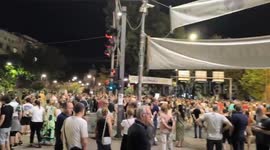 Night gathering amid nationwide unrest in Niš, Serbia