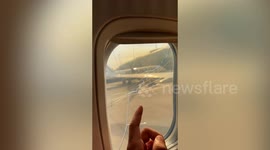 Moment man takes seat on Ryanair flight - to find 'cracked window'