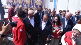 Palestinian, Egyptian ministers visit aid center supporting Gaza