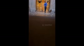 Hogwarts' Great Hall comes to life with Christmas decorations at Harry Potter studios