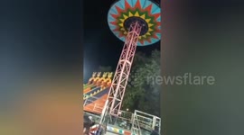India: At the Navsari fair, a 50-foot high ride crashed, injuring 5 including two children, 1 seriously
