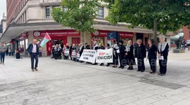 Women hold silent protest in West Yorkshire calling for a ceasefire in Gaza