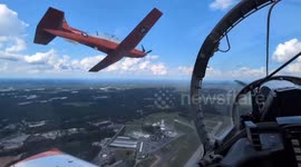 Navy Doerbirds Conduct Formation Exercise Over Athens, Georgia