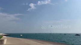High-speed jet creates sonic boom at Chicago Air and Water Show