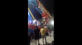 Fairground visitors injured when pirate ship ride collapses in China