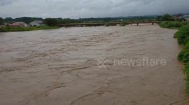 Japan: Heavy Rain Swells Rivers in Akita 2