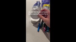 Skilled woman shares highlights of the process of preparing beautiful handmade flowers