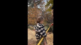 Grocery-store apples fool toddler into “picking” first harvest