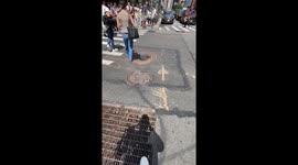 NYC Pothole Emits Steam Like a volcano