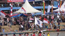 Pacu Jalur is a boat racing culture on the Kuantan River, Indonesia