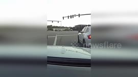 Car bursts into flames during high-speed chase in Ohio