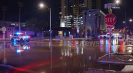 US, Phoenix: Phoenix Water Main Break Causes Flooding and Road Damage